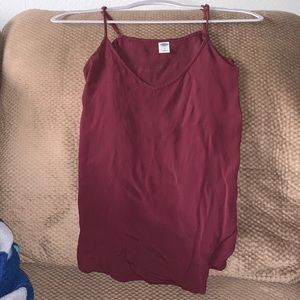Maroon V-Neck Tank